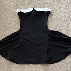 Elegant Black and White Strapless Dress (sexy Maid )